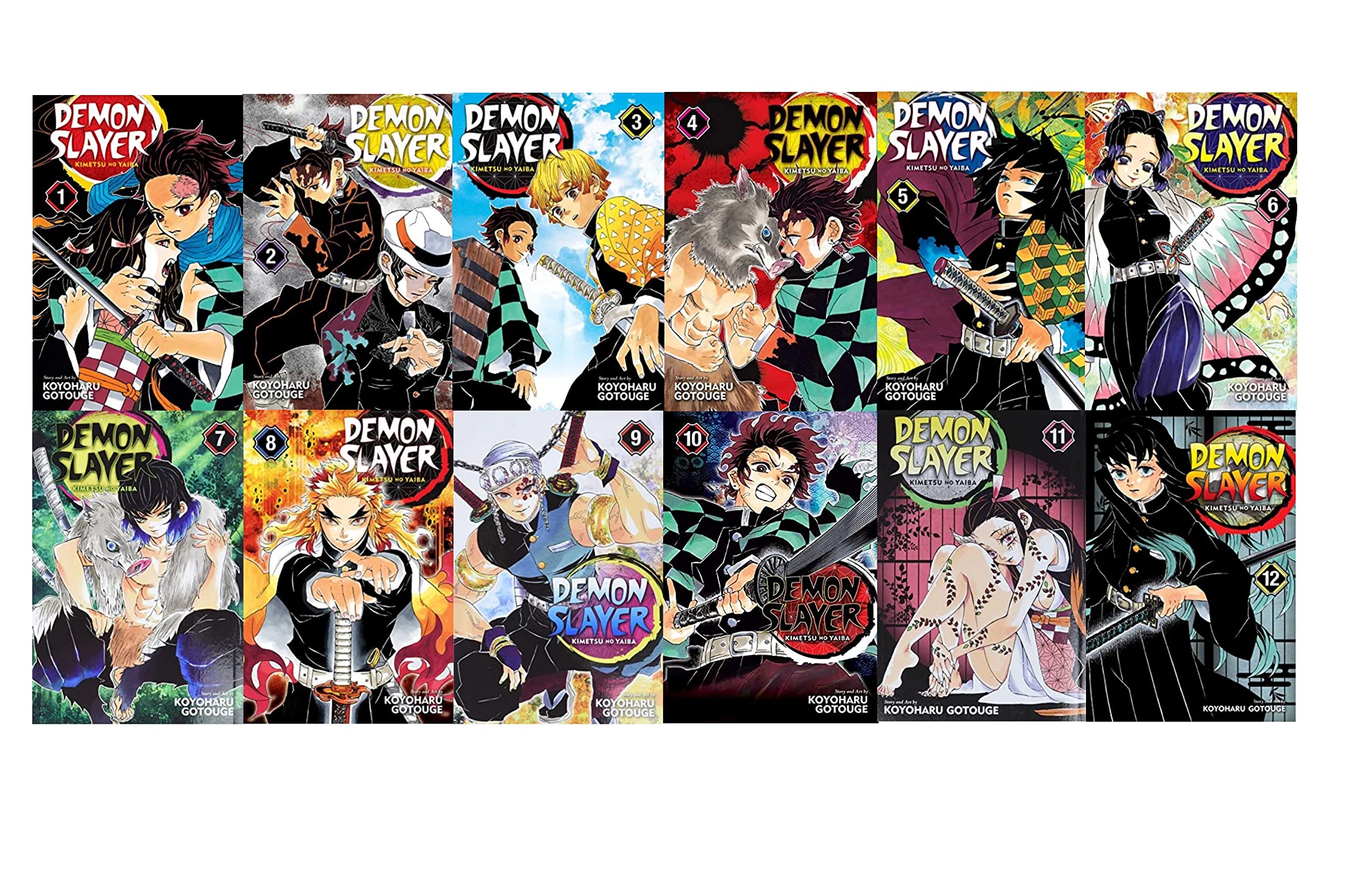Demon Slayer Manga Volumes 1 - 12 Collection Set By Koyoharu Gotouge Paperback – 1 January 2022