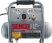 SENCO PC1010N 1/2 HP 1-Gallon Ultra-Quiet Portable Air Compressor for Finish Nailing, Trim, Nail Guns & Tire Inflation