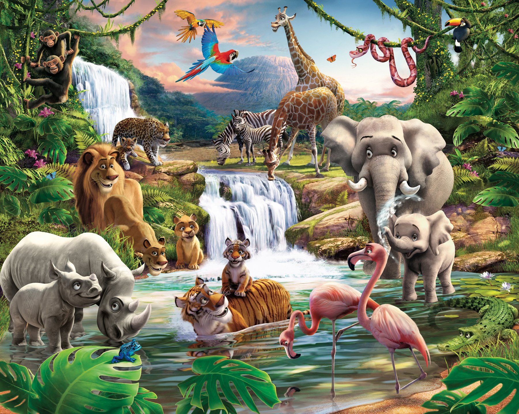 Walltastic WT41776 Jungle Adventure Wall Mural - Amazon.com