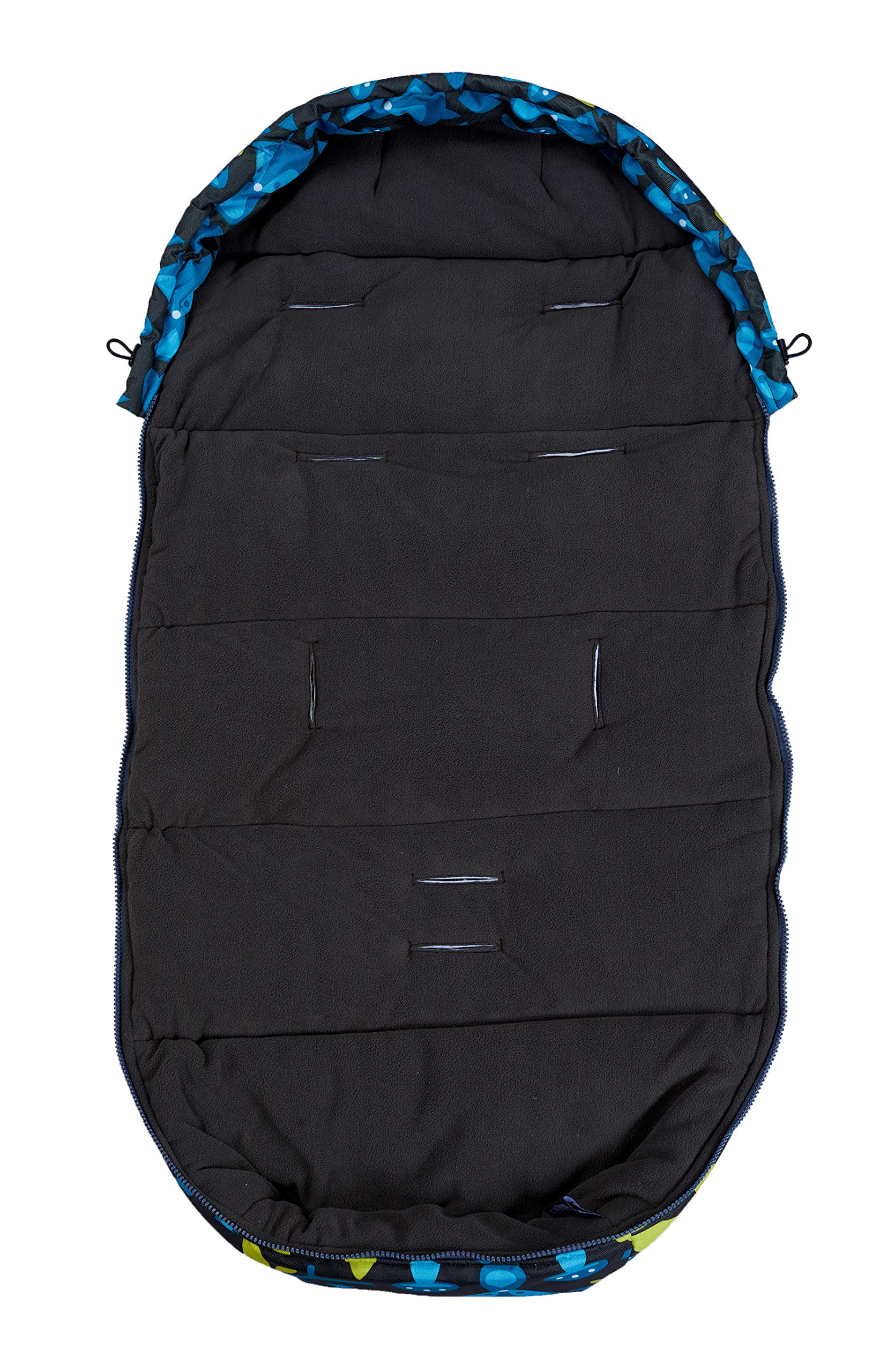 9A110101 - Coprigambe invernale per passeggino Foxy, colore: Nero