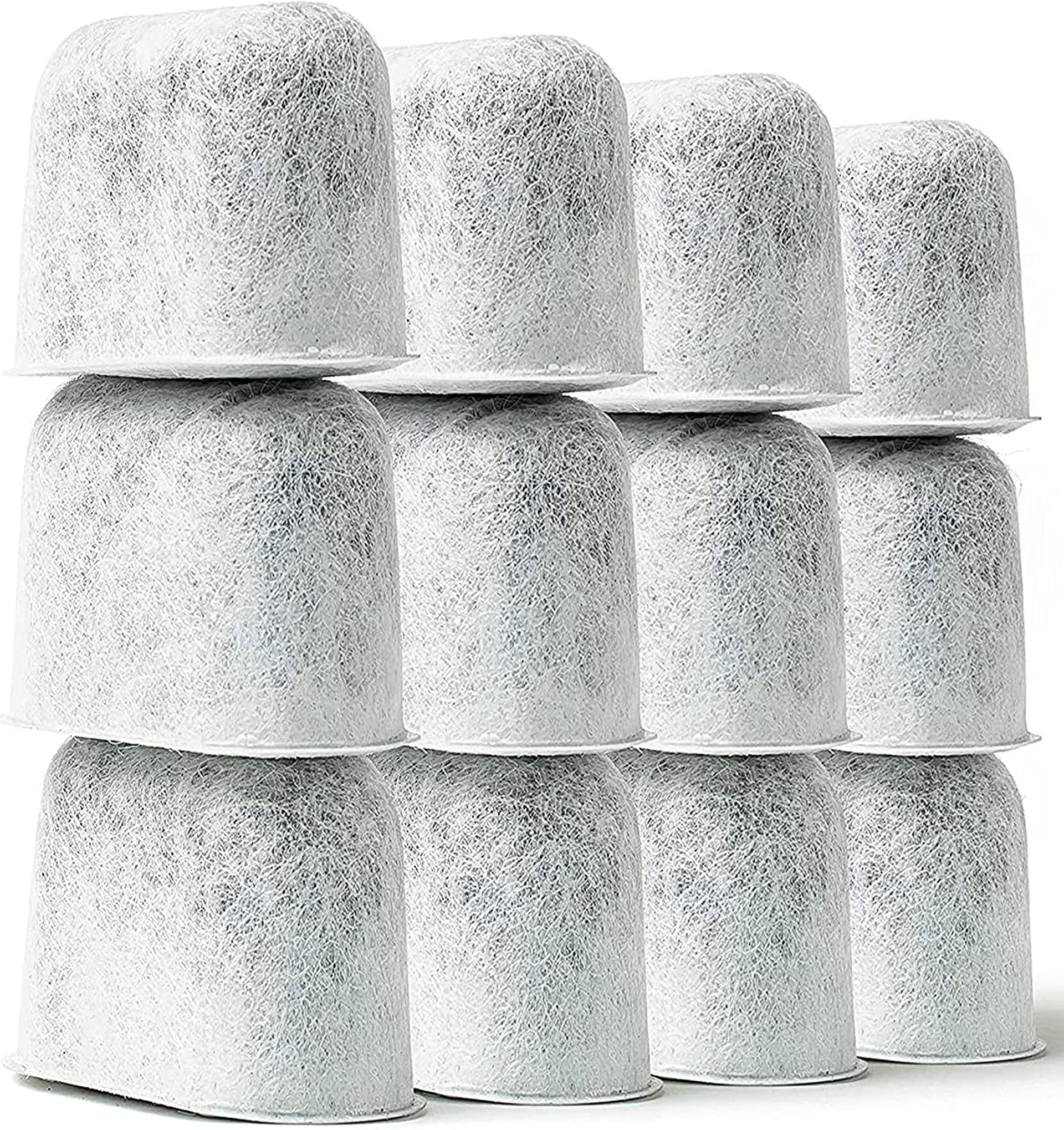 K&J 12-Pack Cuisinart® Coffee Filter Replacement Charcoal Water Filters for Coffee Makers - Fits all Cuisinart and Braun BrewSense Coffee Makers
