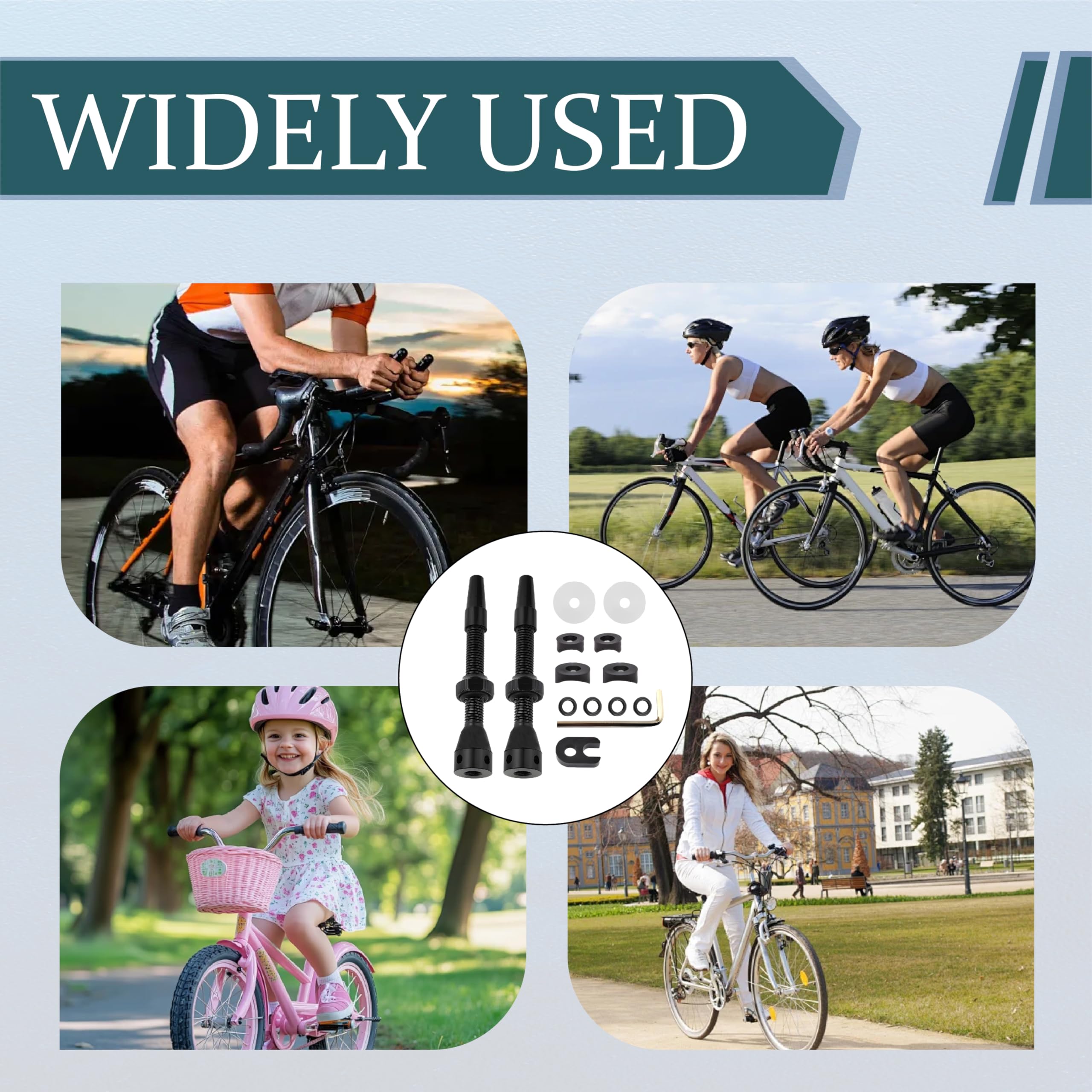 2 sztuki zaworów Presta Tubeless, czarne, bezdętkowe trzonek zaworu, super lekkie, aluminiowe, z narzędziem do usuwania rdzenia i nasadkami zaworów, pasują do większości felg rowerowych bezdętkowych