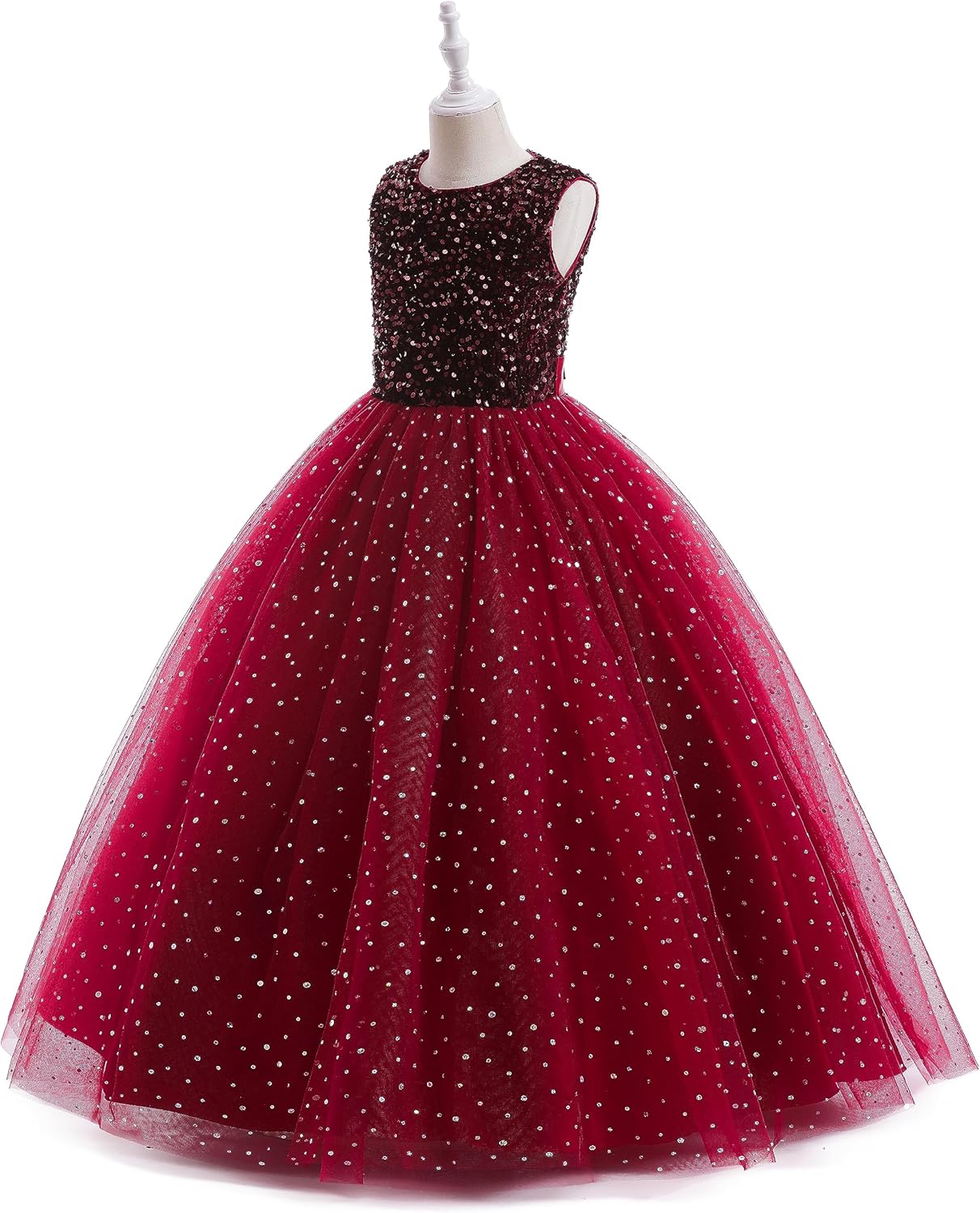 Glamulice Christmas Flower Girls Sparkle Tulle Dress Vintage Dresses Kids Holiday Party Photo Shoot Ball Gown - Image 4
