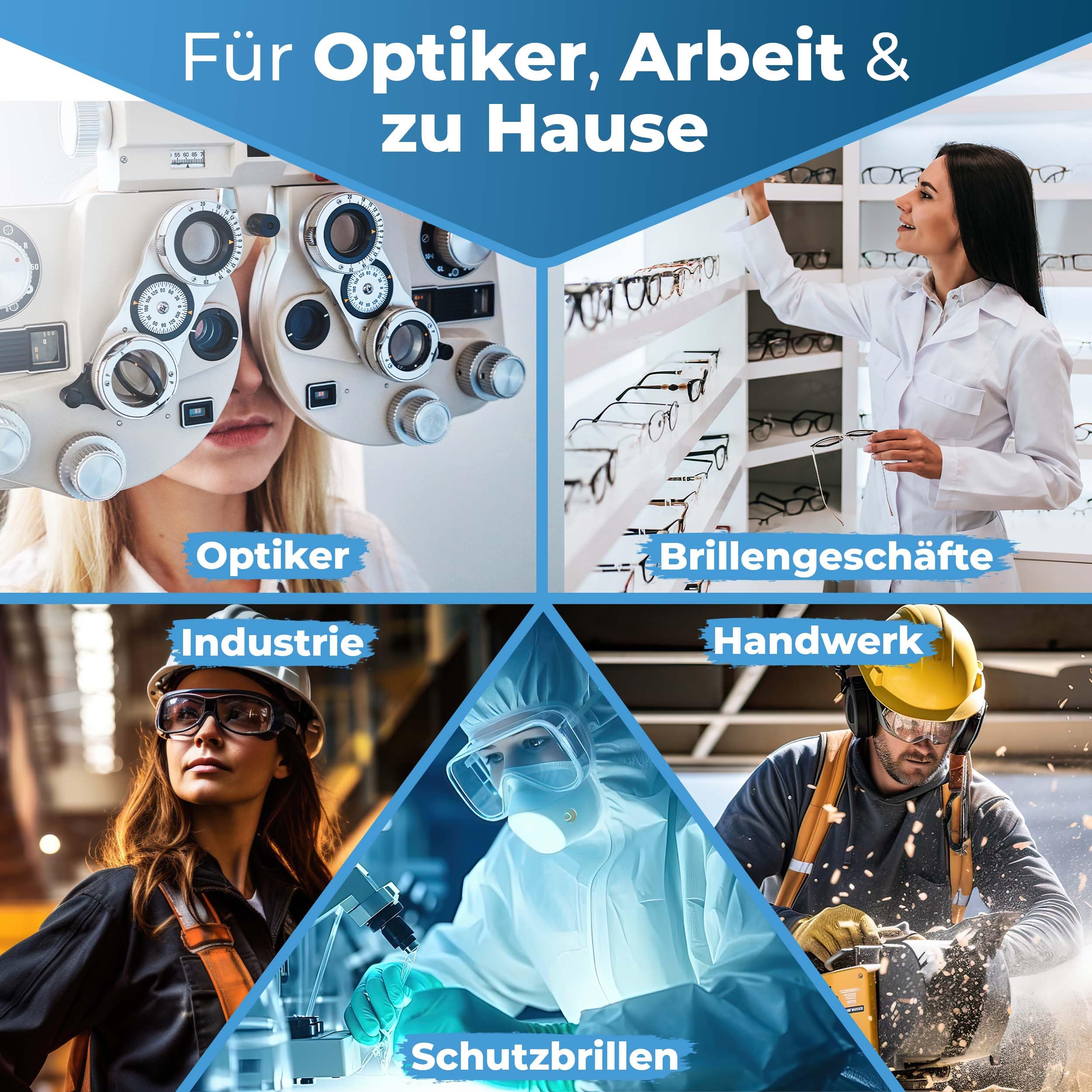 Brille Ultraschall Reiniger Optiker für die Brillen Reinigung im Ultraschallgerät, Konzentrat (5.5 Liter Sparset)