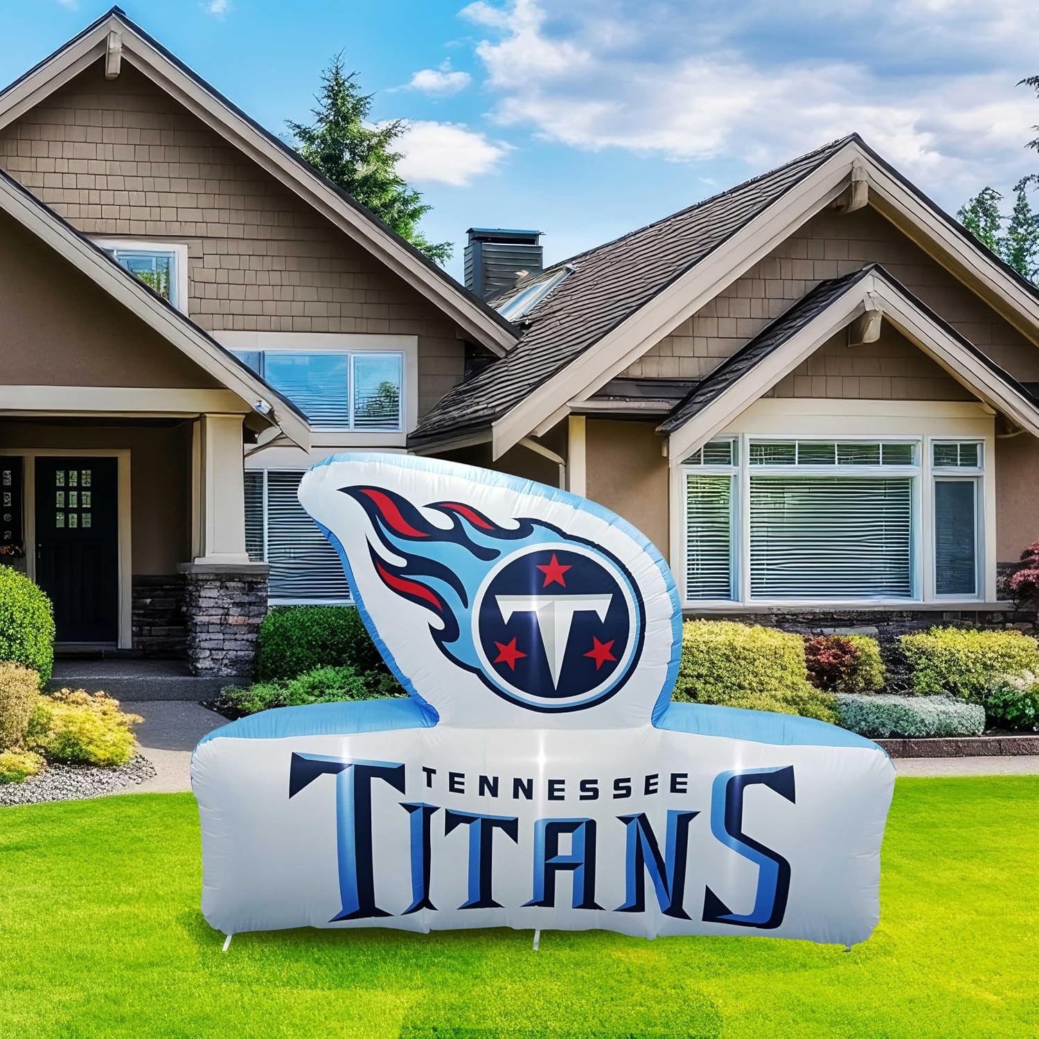 FANMATS NFL Inflatable Mascot - Self Inflating Inflatable Display, Built-In Blower & Tethers, Official Team Logo – Show Your Spirit All Year Round