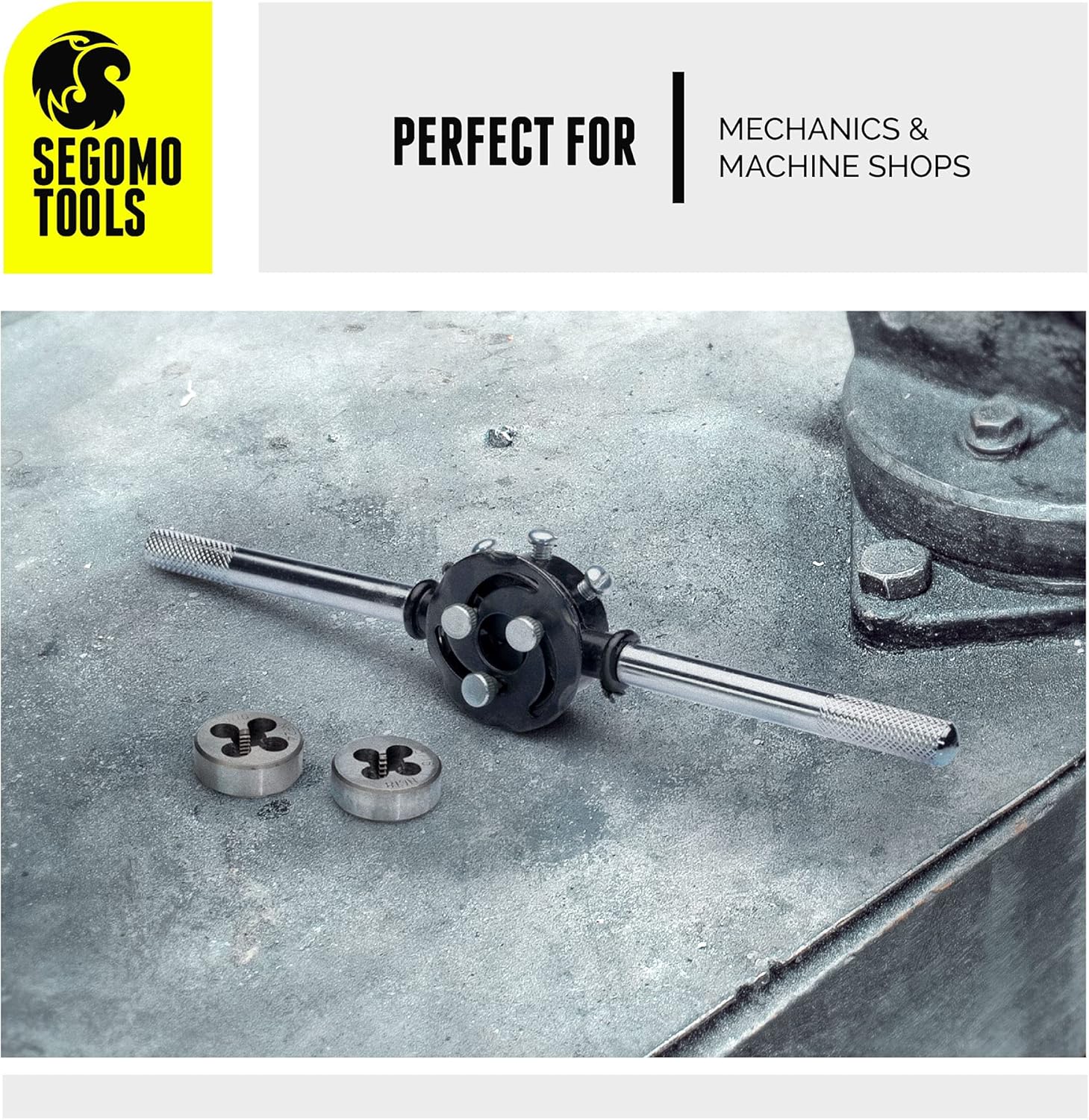 Segomo Tools 60 Piece Metric & SAE Threading Tap & Die Tool Set - TD60MMSAE