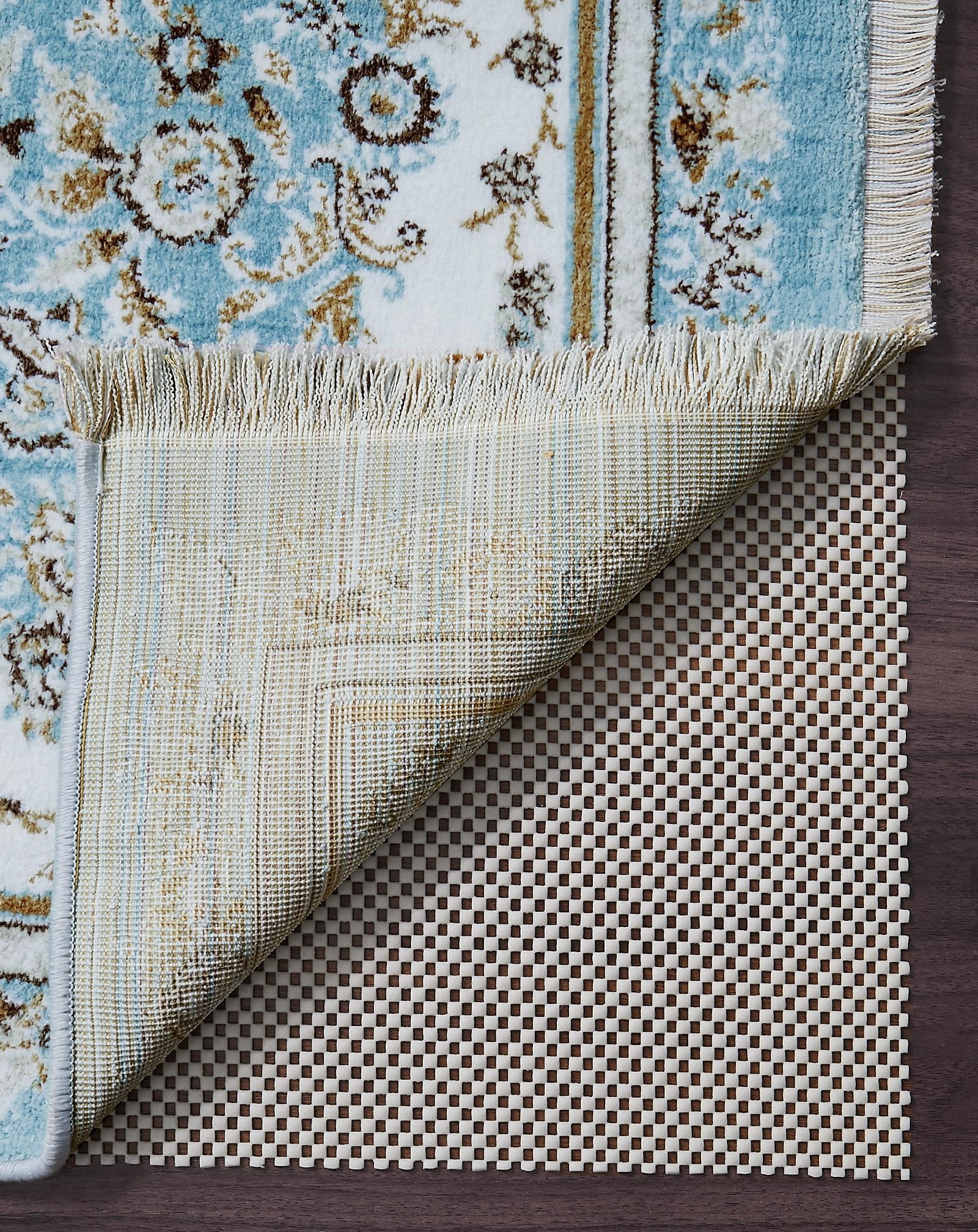 Veken Non-Slip Area Rug Pad Gripper 8 x 10 Ft Extra Thick Pad for Any Hard Surface Floors, Keep Your Rugs Safe and in Place