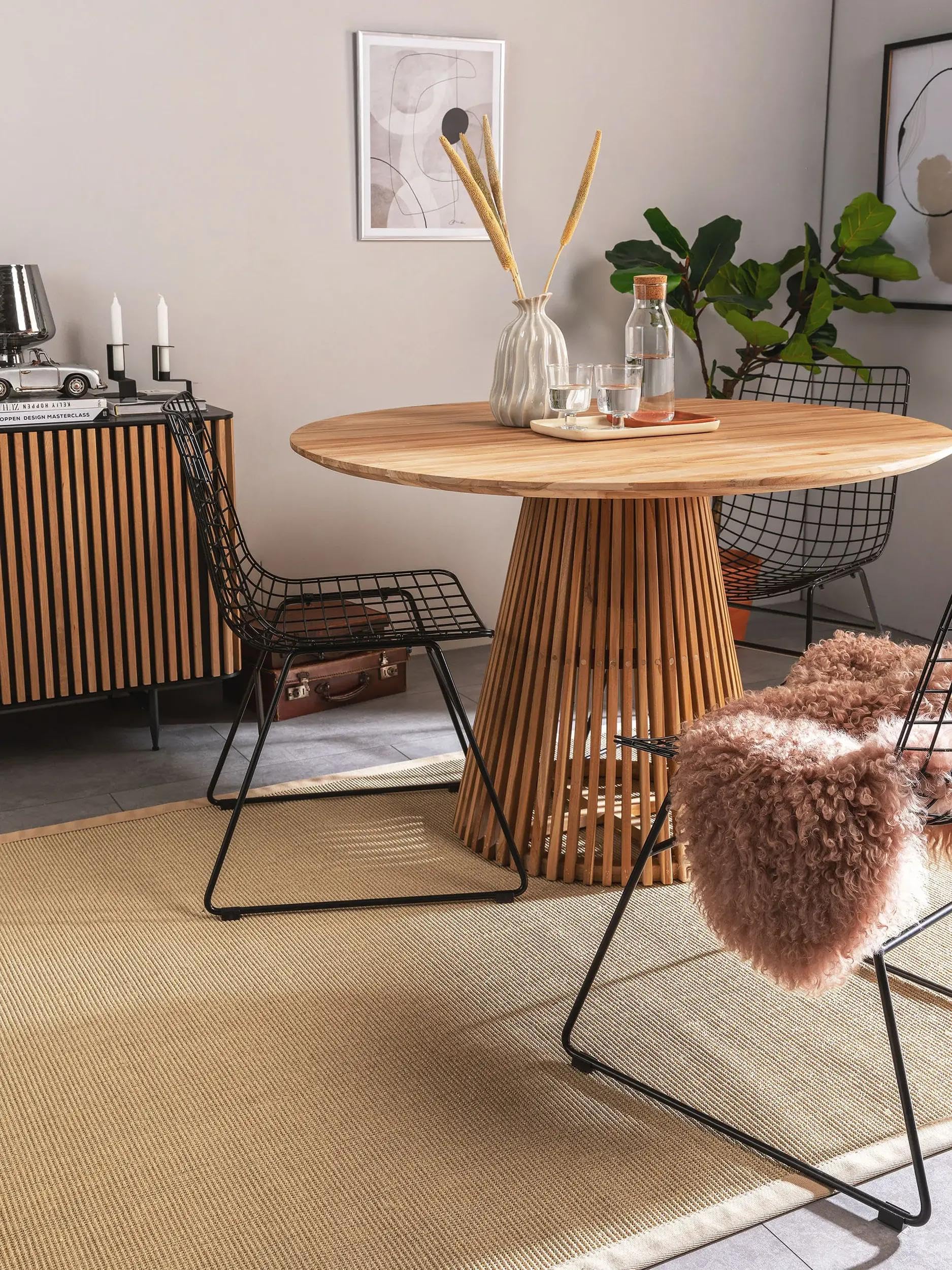 benuta Nest Sisal Sana Tapis en Fibre Naturelle - Crème - 200 x 300 cm - Tapis Robuste pour Salle à Manger et Salon - 100% sisal - Fibres Naturelles - Design Intemporel