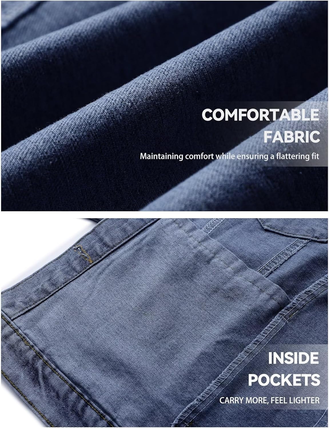 KPOP Women's Oversized Jeans Jacket Long Sleeve Denim Jacket Trendy Button Down Coat with Pockets - Image 6