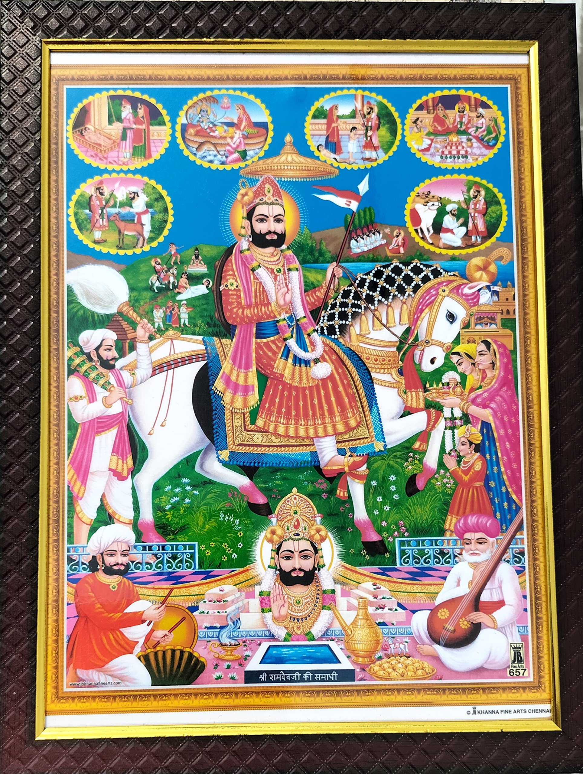 7 Hills Store Khatu shyam ji Baba Ramdev ji Religious Photo Frame