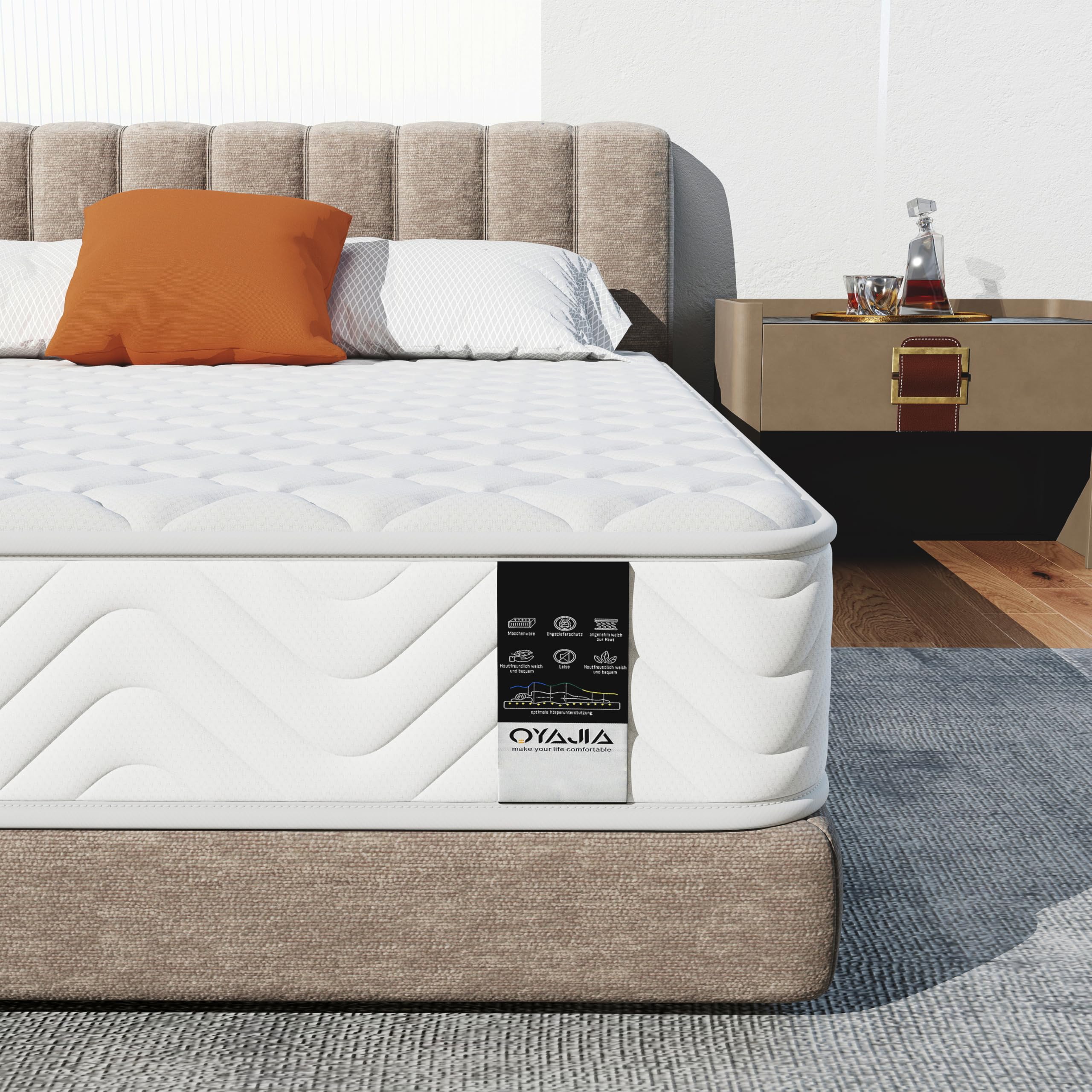Oyajia Hybrid Double Mattress (135 * 190 * 18cm) - Memory Foam