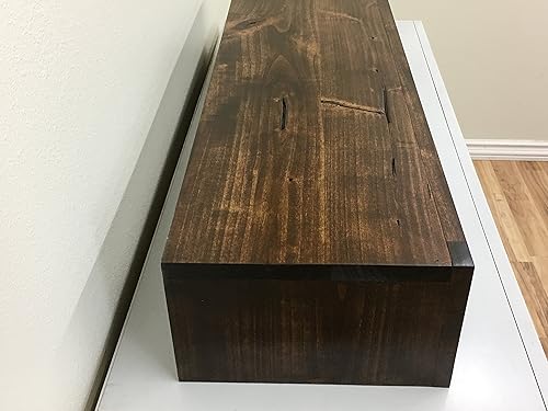 Miniatura 2 de TVMonitor de Riser Stand moderno estilo rústico en Solid Cottonwood 26" W & 38" Amplia, Coffee