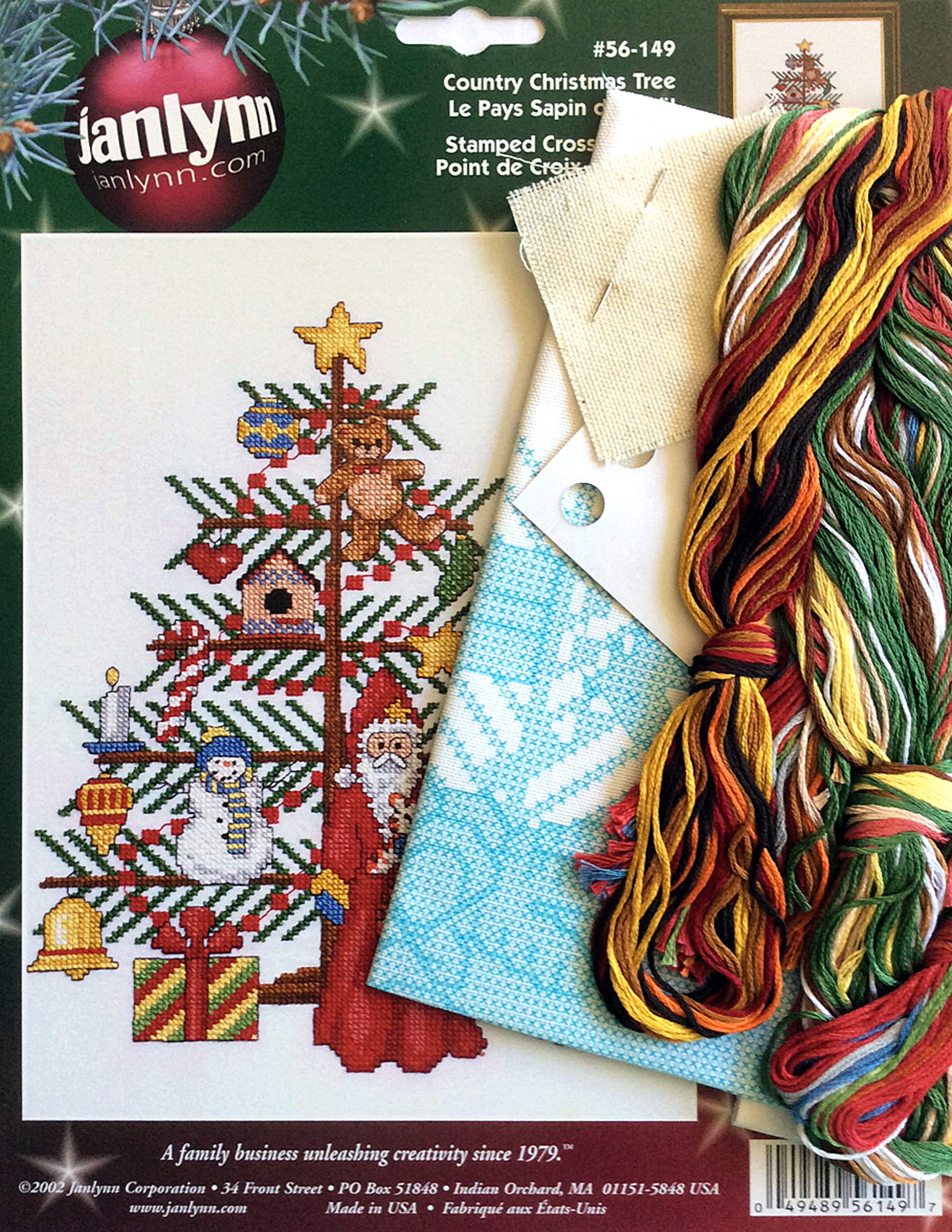 Kit Point De Croix Compté Janlynn Neuf - Bas De Noël 'Joyeux' - Dimensions 16x9
