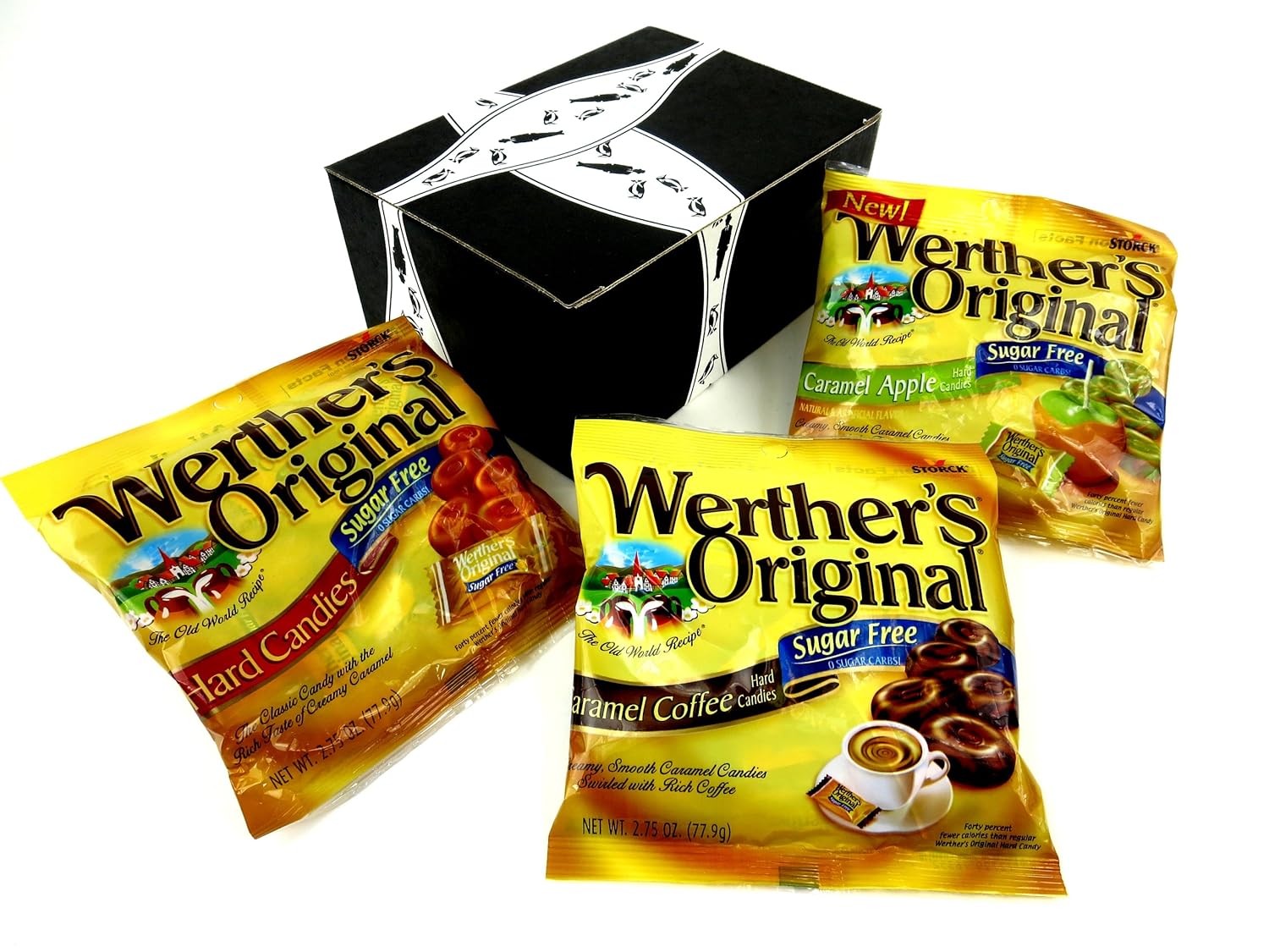 Werther's Original Sugar Free Caramel Hard Candies 3Flavor Variety One 2.75 oz