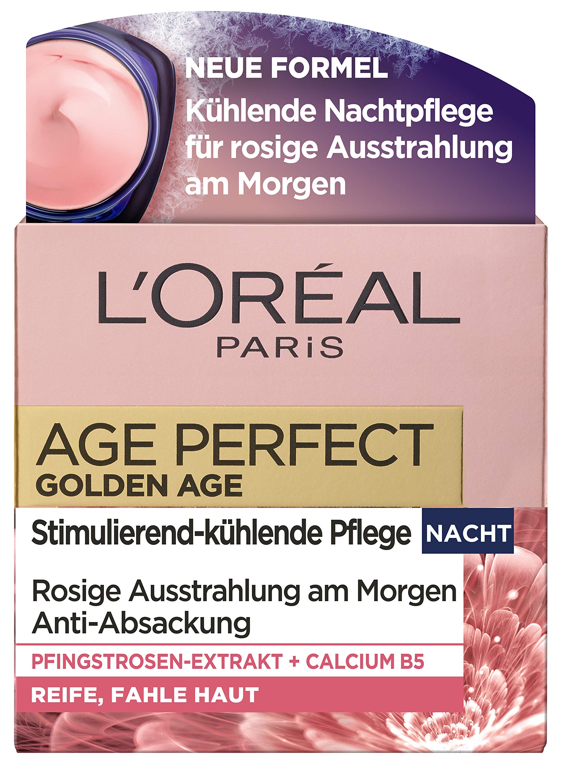 L'Oréal Paris Age Perfect Golden Age Anti-Ageing Face Care, Firming and Shine, for Mature and Wait Skin with Peony Extract, 50 ml - Image 3