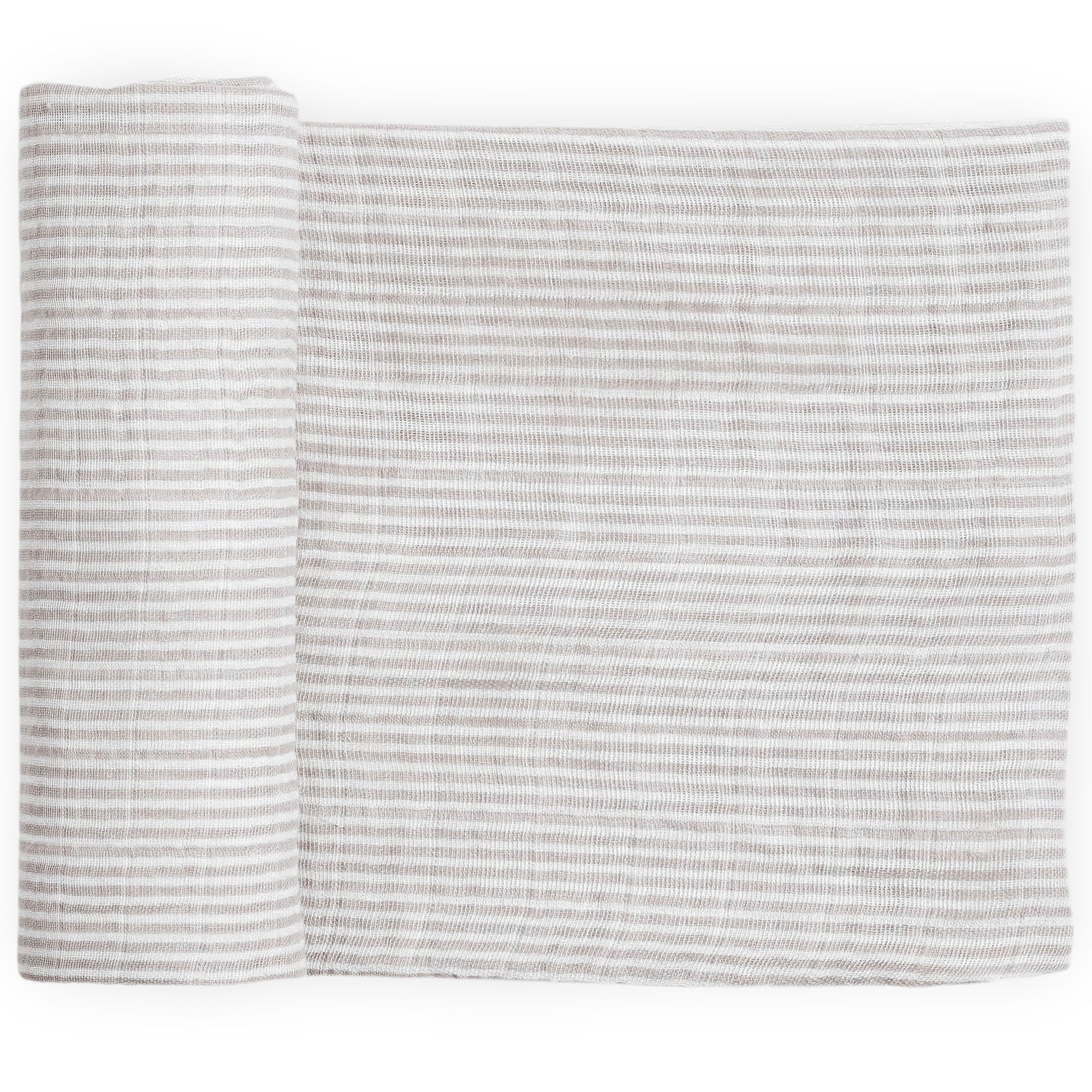 Little Unicorn Muslin Swaddle Blanket for Newborns &amp; Infants | Soft &amp; Breathable Fabric | Baby Blanket for Swaddling, Nursing, Shower Gifts (Sand Stripe)