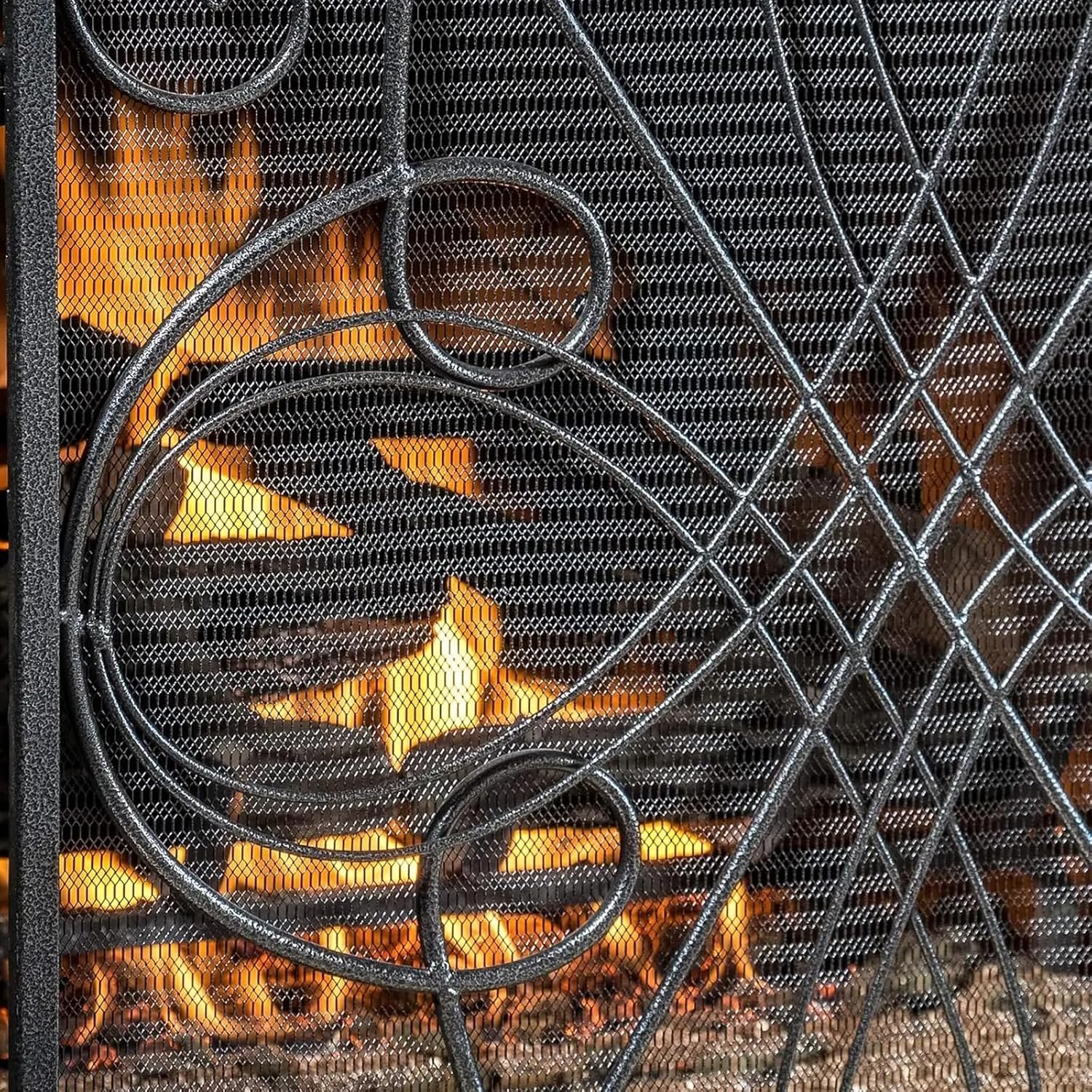 Fireplace Screen Fireplace Screen, Living Room Fireplace Screen, Black Fire Protection Fire Screen