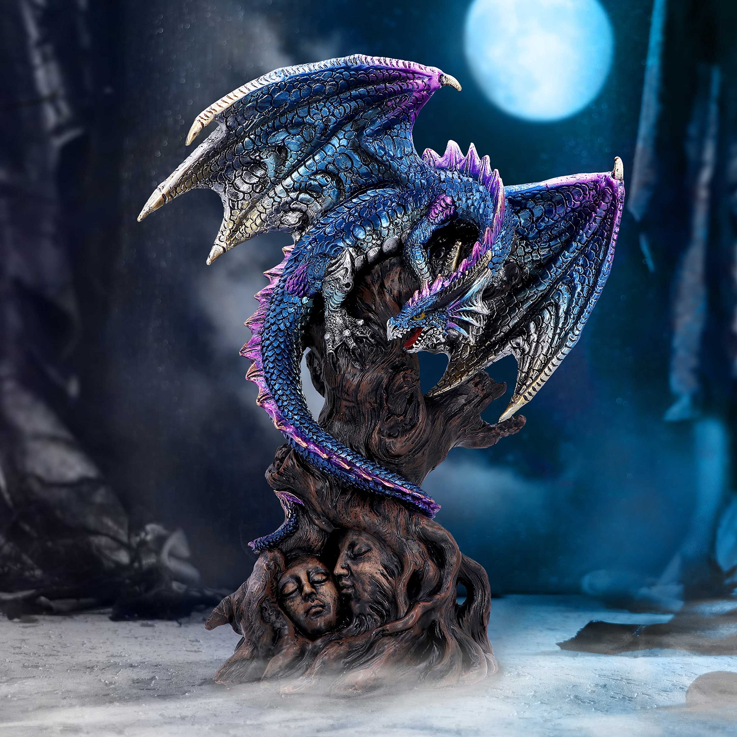 Nemesis Now Ealdwoode Figur 27,5 cm, Kunstharz, Drachen-Skulptur, Gothic-Fantasie-Merchandise, aus feinstem Kunstharz, handbemalt