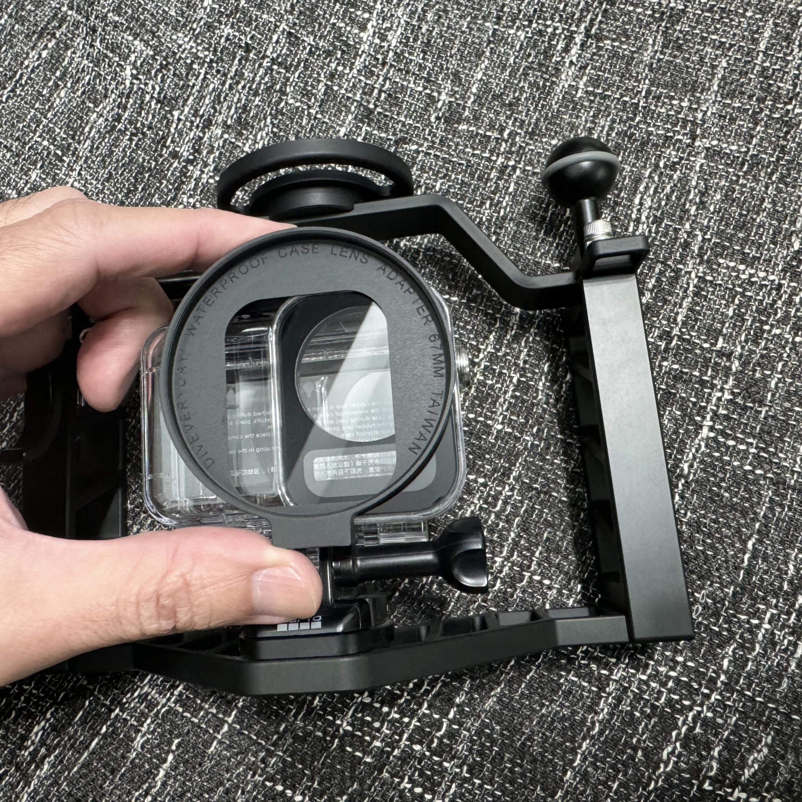 M67 Objektivadapter für DJI OSMO Action 5 Pro, kompatibel mit Original wasserdichtem Gehäuse