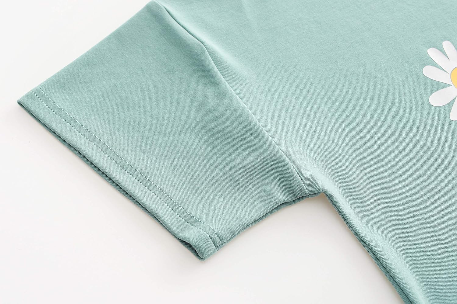 Vopmocld Big Girls' Short Sleeve Long Pants Pajama Sets 2PCS Cartoon Pattern & Letters Printed Sleepwear Lounge for Teens - Image 5