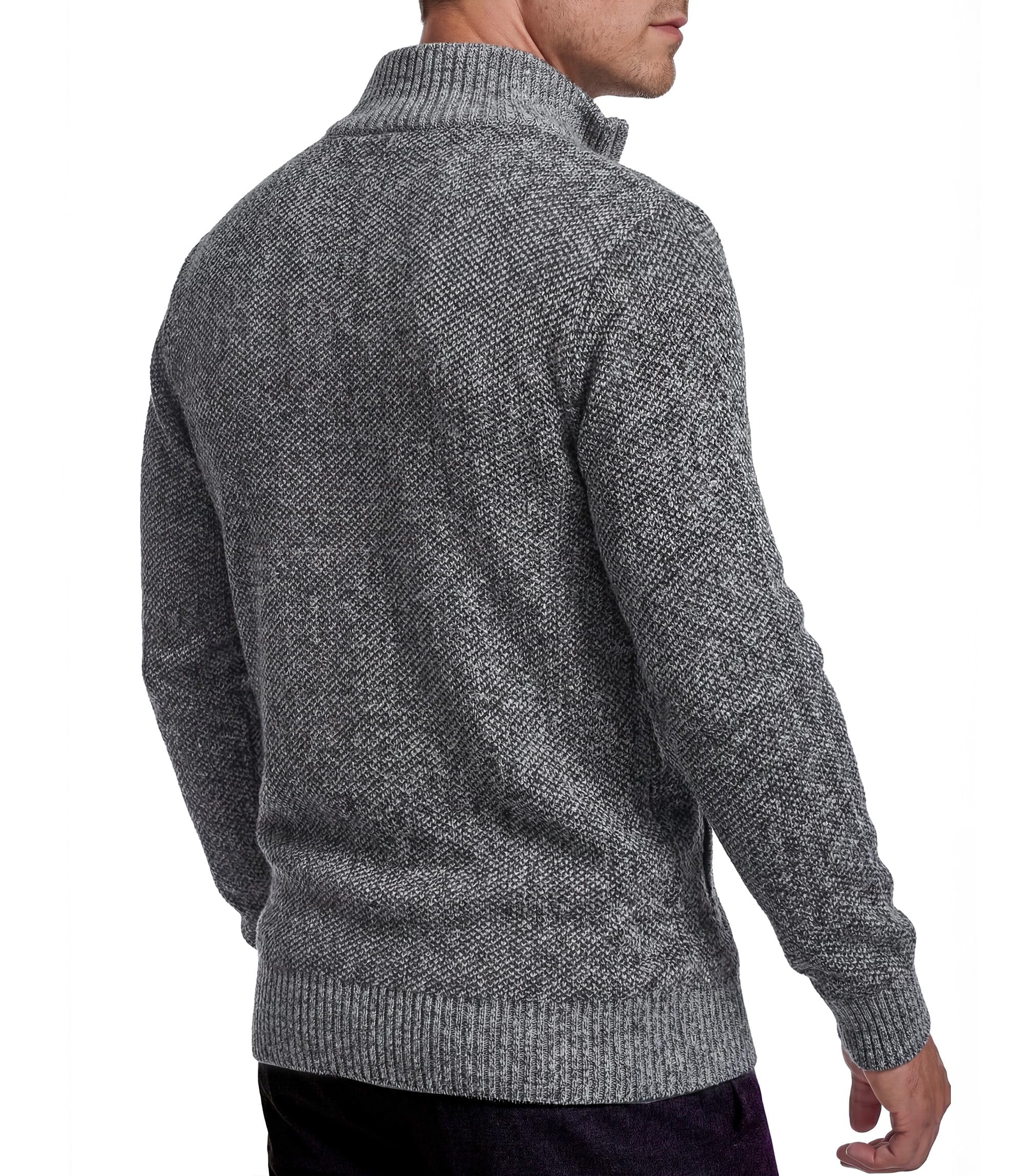 GLESTORE Strickjacke Herren Fleecejacke Cardigan Trachtenjacke Mit Reissverschluss