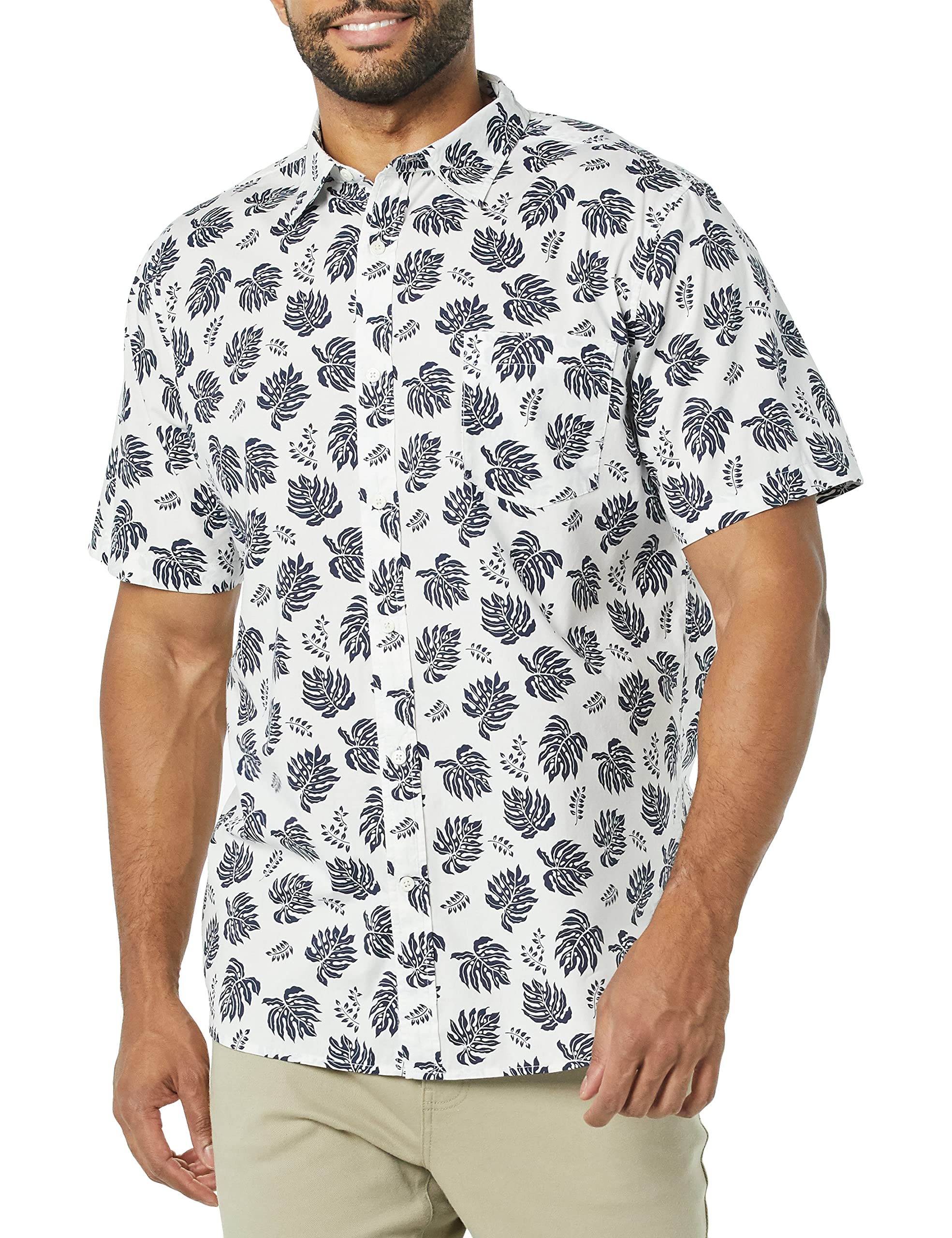 Amazon Essentials Mens Slim Fit Short Sleeve Poplin Shirt