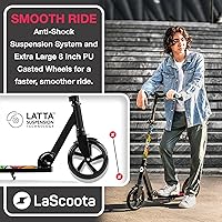 Vista 4 de LaScoota Patinete para adultos y adolescentes. y Jetson Scooters Jupiter Kick Scooter (negro) Scooter plegable portátil para niños