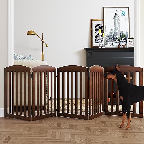 Miniatura 11 de SPIRICH Puerta para perros extra ancha de 120" y 28" de alto para interiores, puertas para perros para marcos de puertas, escaleras, la casa, puerta