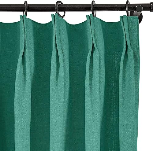 Miniatura 54 de Frelement Cortinas plisadas de lino de algodón extra anchas para oscurecer la habitación, 120 pulgadas de ancho x 96 pulgadas de largo, cortinas