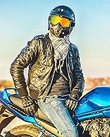 Vista 6 de Frienda Gafas de motocicleta Casco Gafas de montar Gafas con cubierta facial