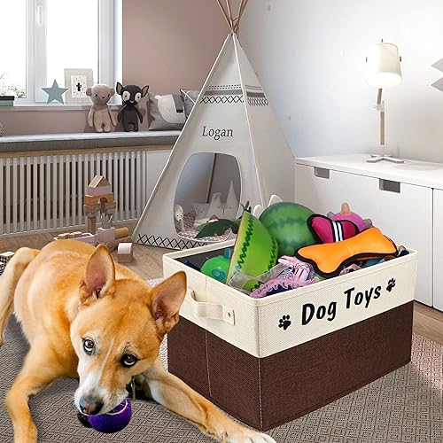 Miniatura 4 de PET ARTIST Contenedor plegable de juguetes para perros para accesorios de juguetes - Cesta plegable de juguetes para perros para mascotas abrigo