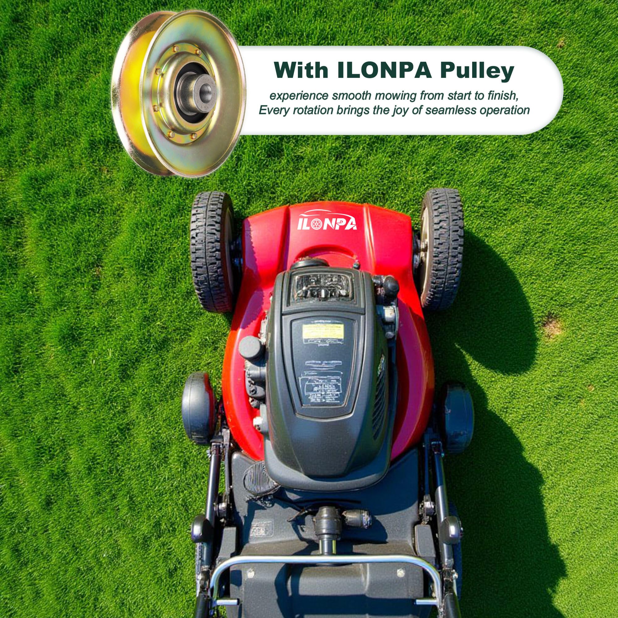 ILONPA Polea tensora en V para AYP 127783 139245 532139245 Husqvarna 532127783 532139245 GT200 GT160 LT120 LT1538 YTH2042 YTH1746 YTHTH1746 2448