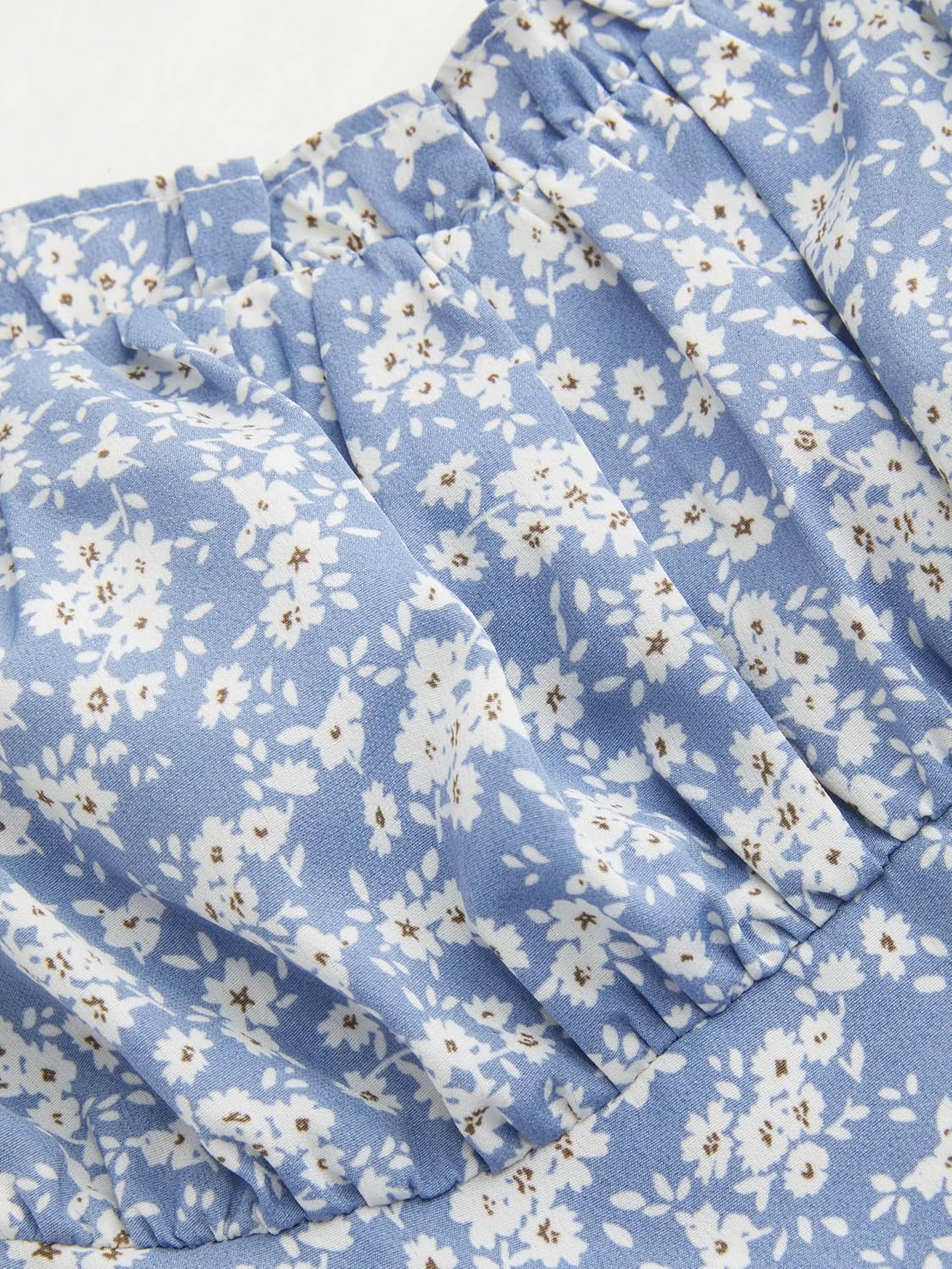 CIDER Women Summer Dress Flowy Floral Short Dresses Ruffle Mini Spaghetti Strap Mini Sundress - Image 2