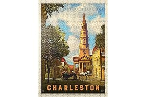 MyPuzzle Charleston, SC: St. Philip's Church, Vintage Poster