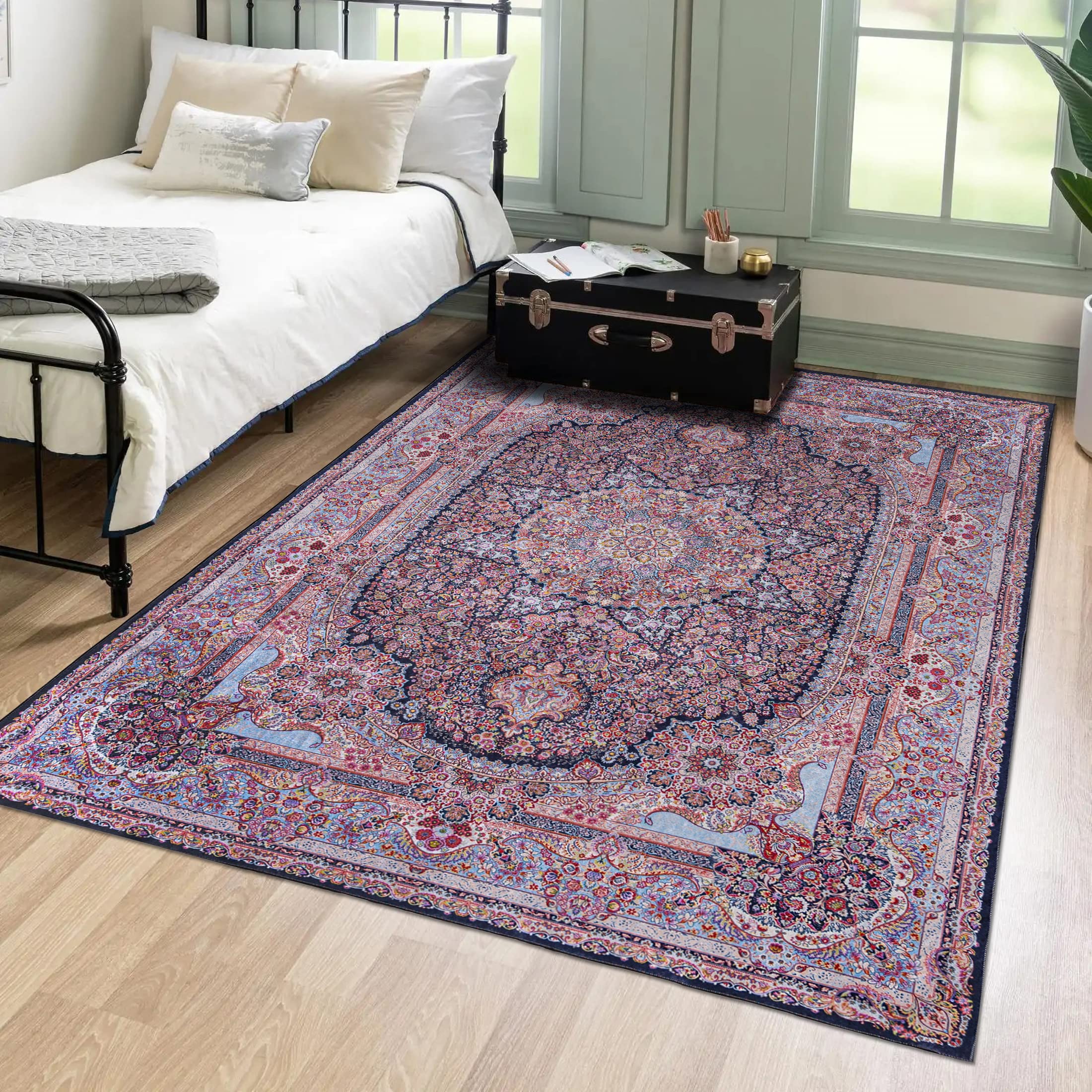 Mazovia Groß Teppich Wohnzimmer 160x230cm Rosa Klassisch Traditionell