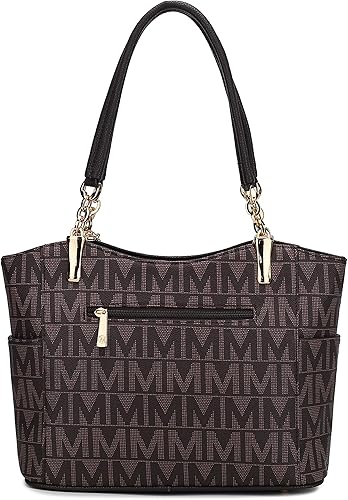 Miniatura 6 de Mia K Collection Bolso de hombro para mujer Bolso de cuero vegano bolso con asa superior bolso para mujeres Braylee Beige, Braylee Black, Borgoña