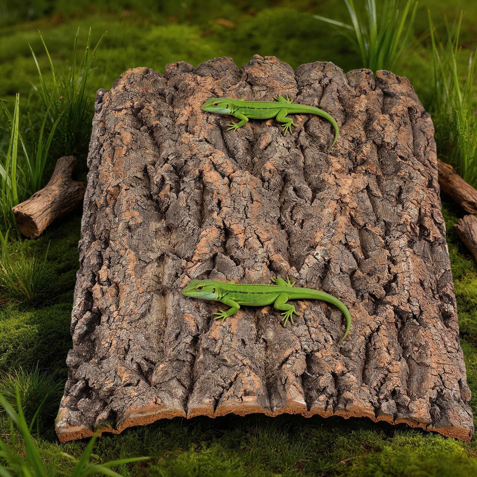 Corteccia di Sughero Naturale Decorativa per Terrario, Piattaforma per Rettili Resistente alle Macchie, per Arrampicata di Lucertole e Sfondo Habitat