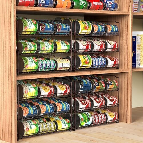 Miniatura 2 de Simple Houseware Estante Organizador de Latas Apilable para Despensa/Gabinete – 11.5 pulgadas de profundidad x 17 pulgadas de ancho x 13.75 pulgadas