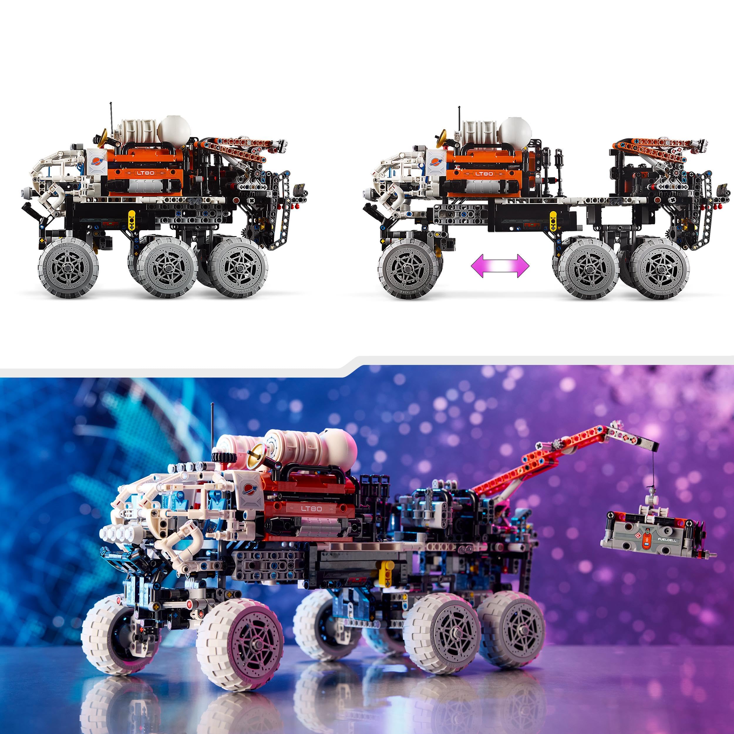 LEGO Technic Marsjański łazik eksploracyjny, Nauka o Kosmosie dla Dzieci, Zabawka Edukacyjna do Zbudowania dla 11-latka, Chłopca i Dziewczynki, Pomysł na Kreatywny Prezent Inspirowany NASA, 42180