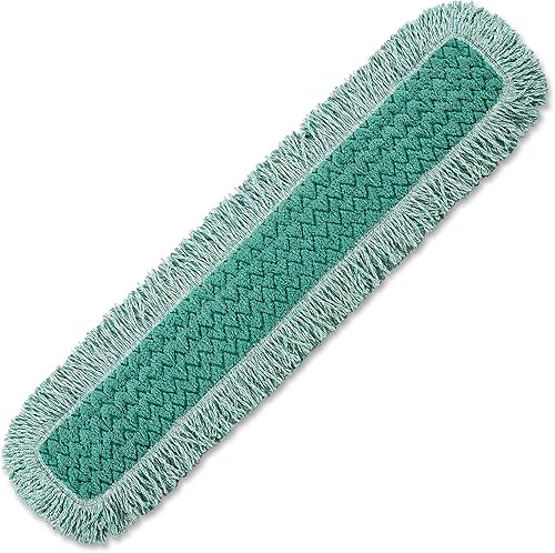 Miniatura 6 de RubbermaidCommercial FGQ42400GR00 Almohadilla de mopa de microfibra para polvo, salón, seca, de un solo lado, 24 in, color verde, 24", Verde, 1