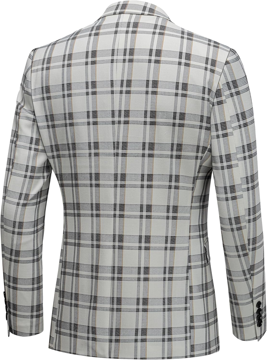 UNINUKOO Men's Blazer Plaid Casual Slim Fit Sport Coats One Button Lightweight Checkered Suit Jacket