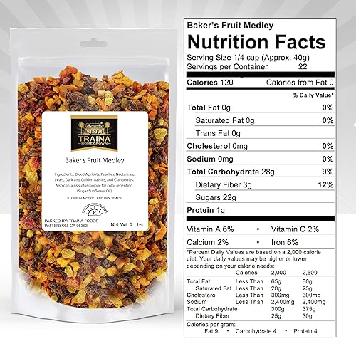 Miniatura 9 de Traina - Mezcla (popurrí) de frutas secas, secadas al sol - Melocotones en trozos, arándanos, albaricoques, peras, nectarinas y pasas - Sin OMG, sin
