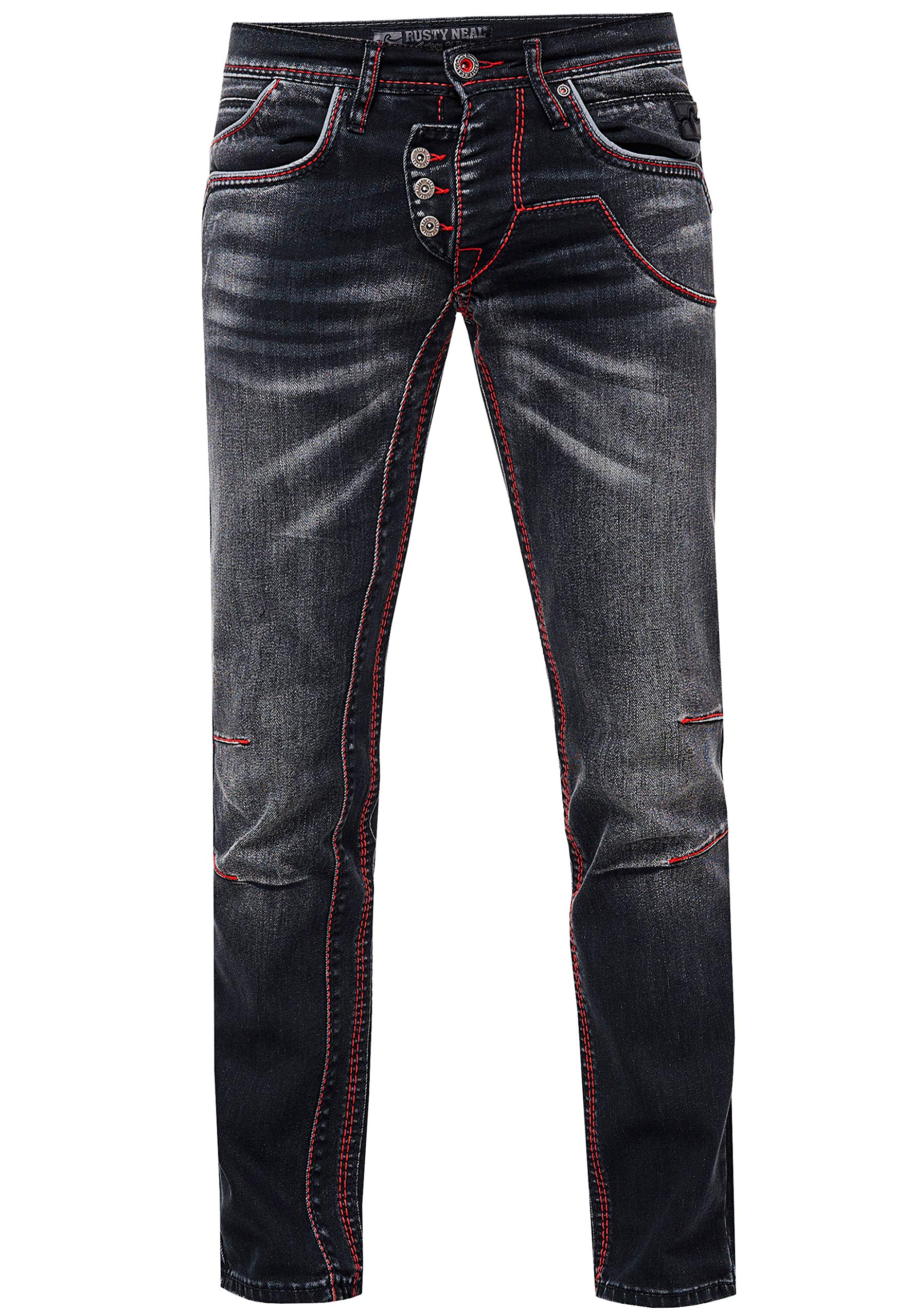 Rusty Neal - Heren vest - kabel gebreid - zwart aanbieding