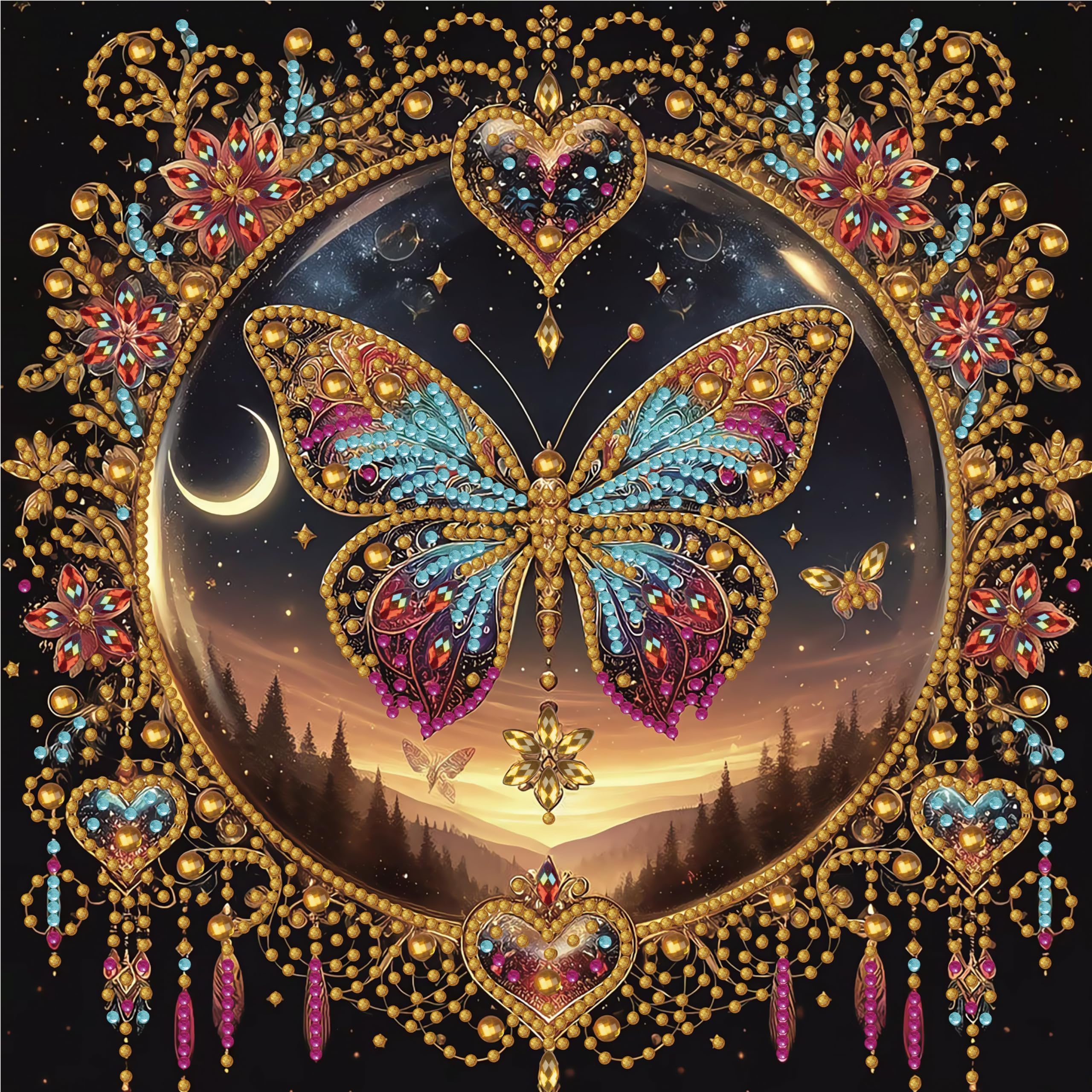 5D Diamond Art Kits - Butterfly Designs for Beginners -1 5D Diamond Art Kits - Butterfly Designs for Beginners -1