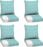 Vista 116 de Arden Selections Juego de cojines profundos para exteriores, 24 x 24 pulgadas, resistente al clima, a prueba de lluvia, resistente a la decoloración