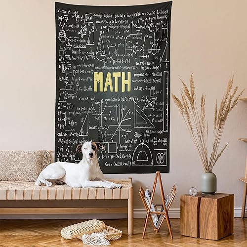 Miniatura 6 de Ambesonne Tapiz moderno, pintura de acuarela, rayas horizontales y puntos, ilustración artística, colgante de pared para dormitorio, sala de estar,