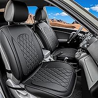 Vista 16 de LINGVIDO - Fundas de piel sintética para asientos de automóviles, protector deportivo e impermeable para vehículos, ajuste universal para Beige