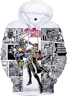 YOYOSHome Anime JoJo's Bizarre Adventure Hoodie Sweatshirt Jacket Costume Fleeces Adult Cosplay