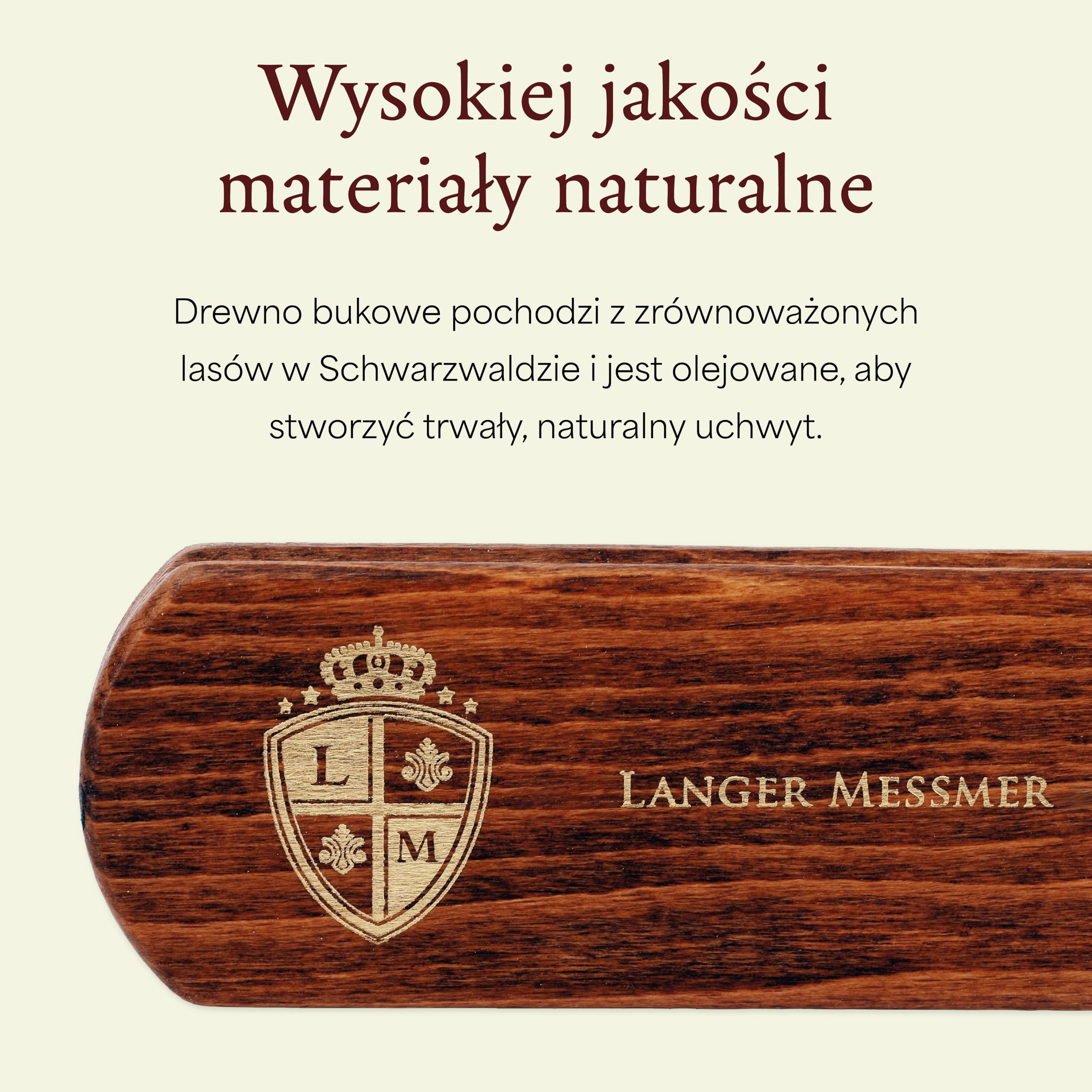Langer & Messmer Szczotka do Skóry z Zamszowych Butów z Lamówkami Krepowymi - Pielęgnacja Skóry Welurowej i Nubukowej