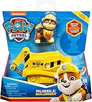 Vista 7 de Paw Patrol, vehículo excavadora de Rubble con figura coleccionable, para niños de 3 años en adelante